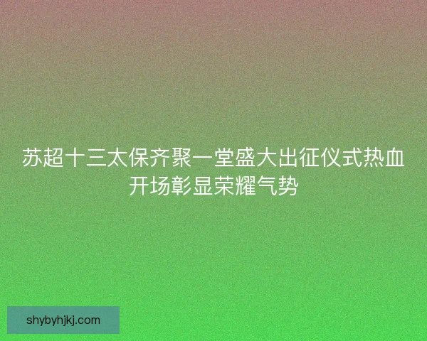 苏超十三太保齐聚一堂盛大出征仪式热血开场彰显荣耀气势