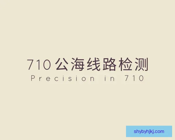了解710公海线路检测